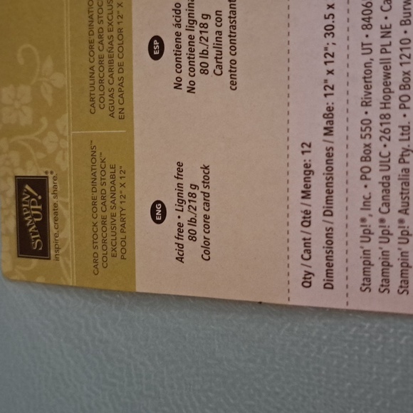 Stampin Up cardstock 12 x 12 36 sheets in 3 packages - Picture 5 of 7